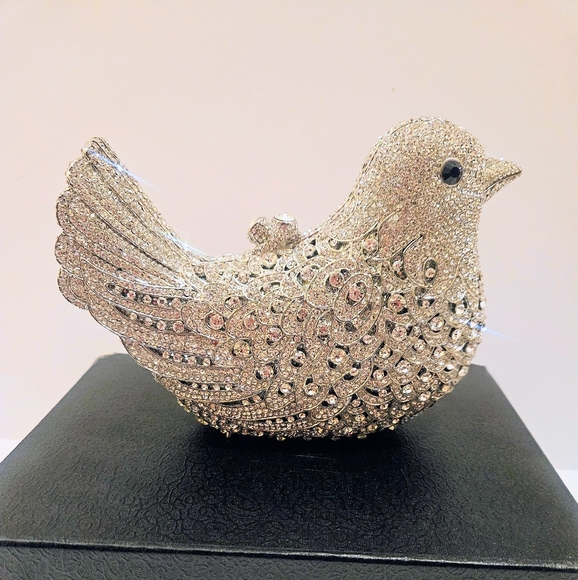 Natasha Crystal Rhinestone Embellished Evening Bag - Picture 3 of 12